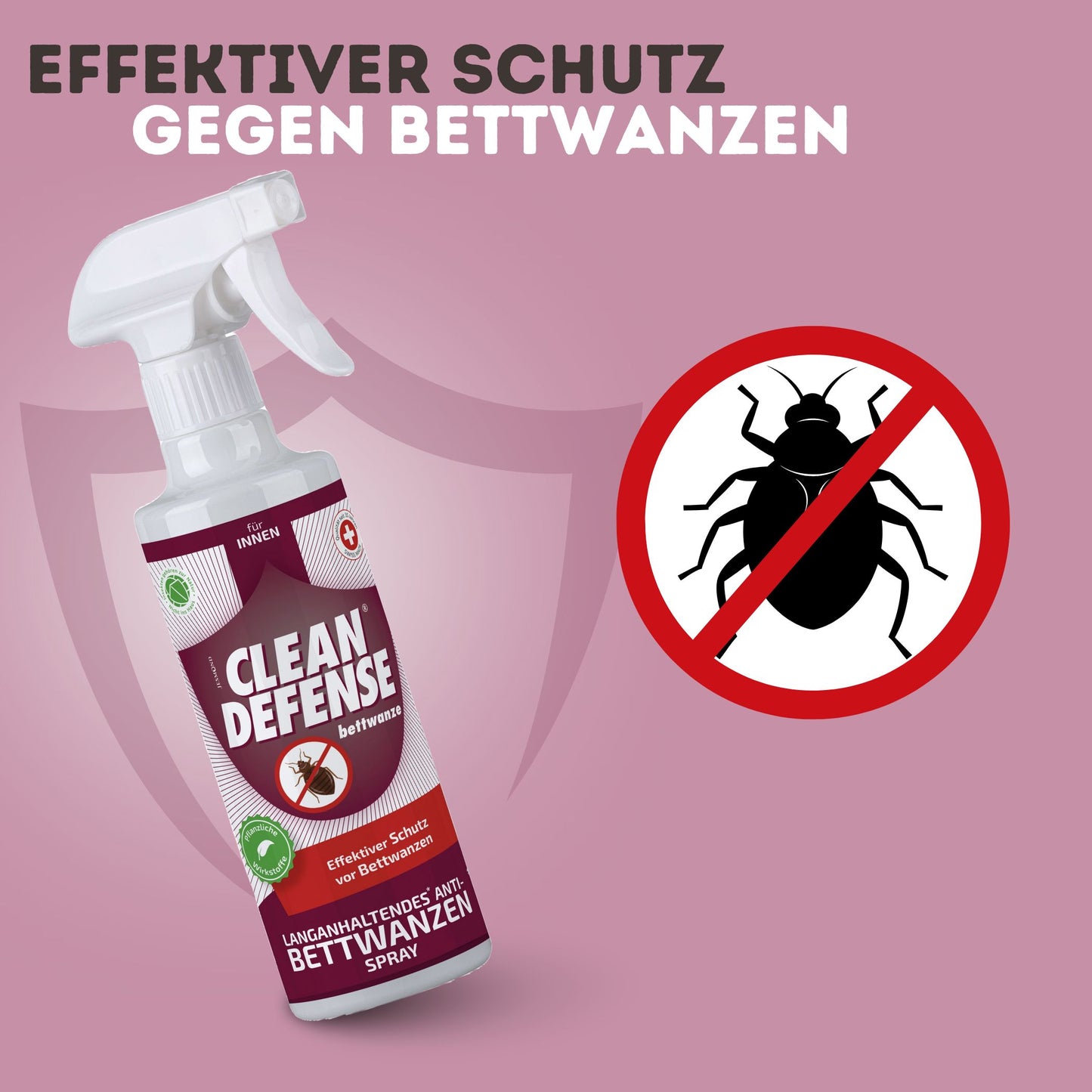 CLEAN DEFENSE Bettwanzenspray - Effektiv gegen Bettwanzen und Larven